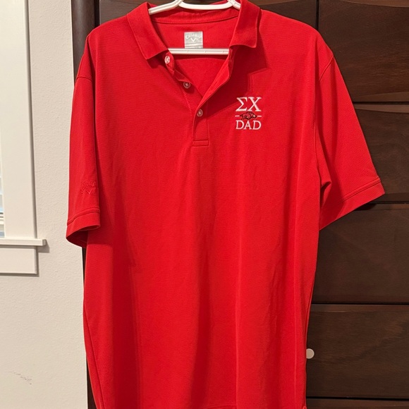 Callaway Red Dad Polo Shirt - Picture 1 of 2